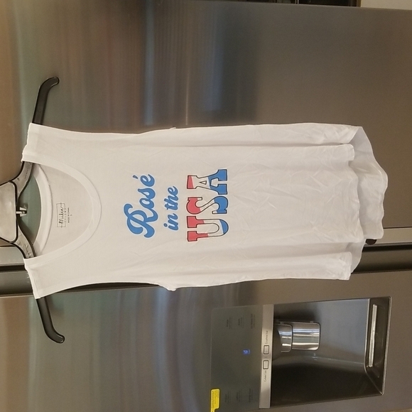 💕MIKEN FLOW💕 Graphic Tank Top ROSE IN THE USA S - Picture 1 of 7